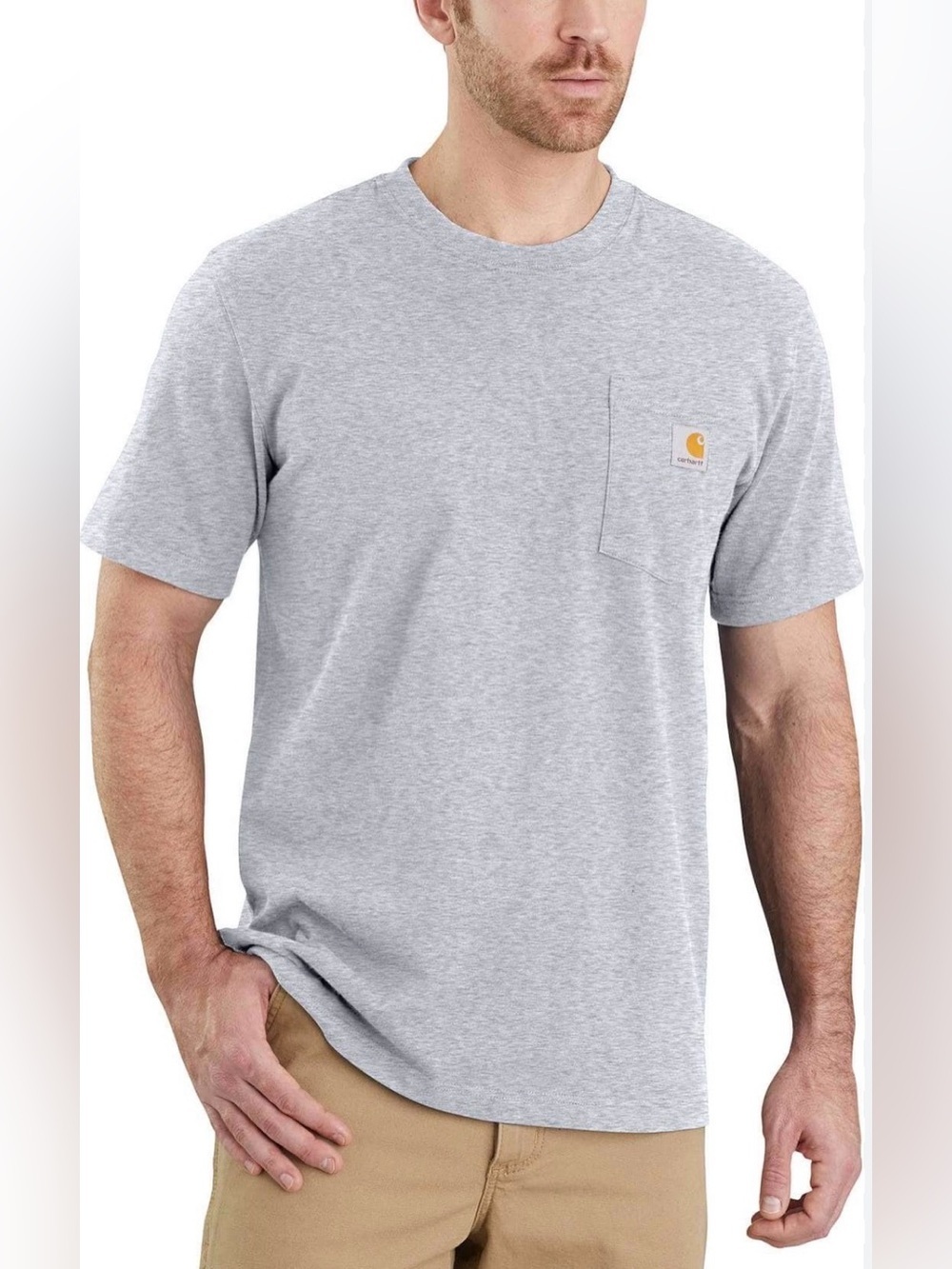 Carhartt K87 Pocket T Shirt 2XL Loose Fit Gray Short Sleeve Workwear